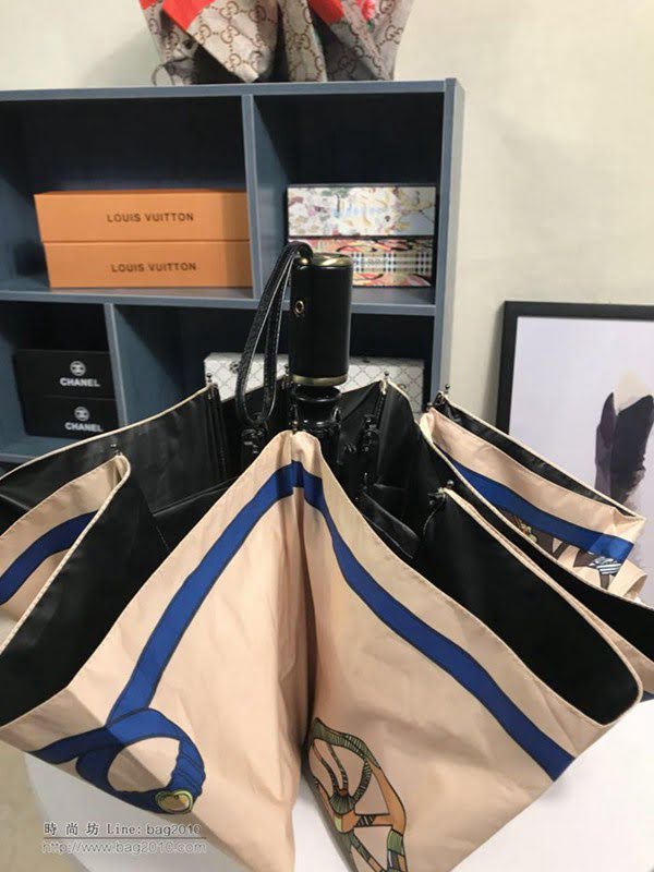 HERMES愛馬仕 年度最新 火爆單品 極品 H家自動傘 防曬隔熱 防紫外線  zm1055